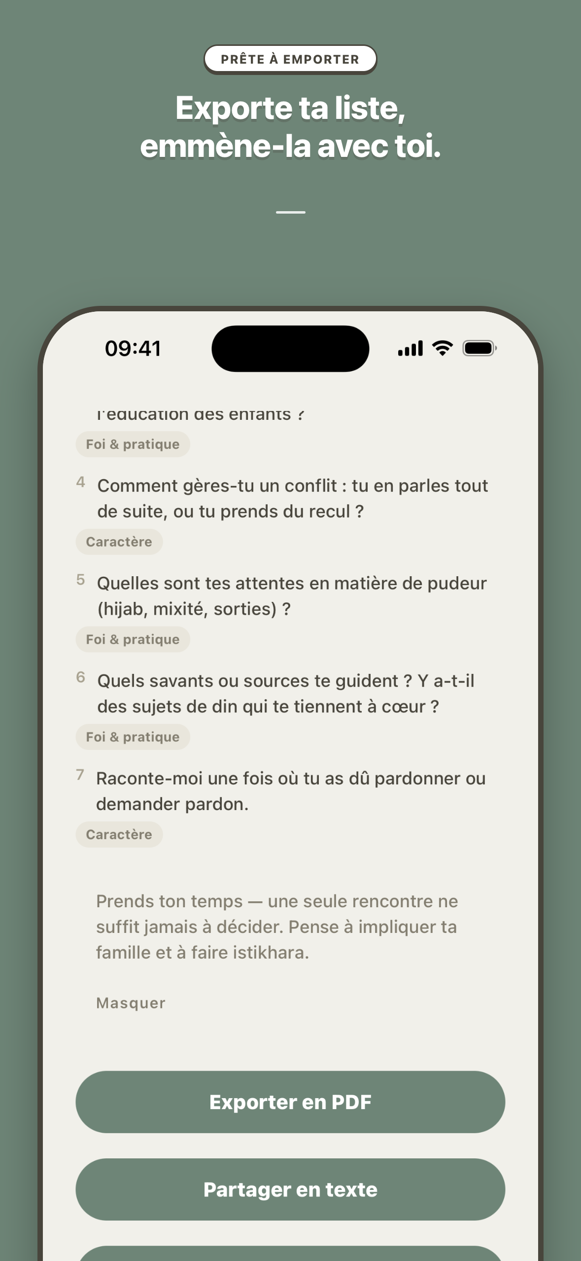 Muqabala — écran 4/5